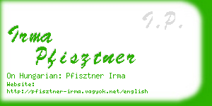 irma pfisztner business card